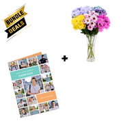 Gift Bundle - Birthday Card and Dyed Chrysanthemums Flower